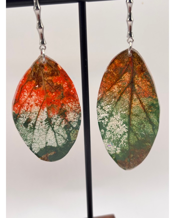 EDICIÓN "TRANSPARENCIA" PENDIENTES DE HOJA NATURAL