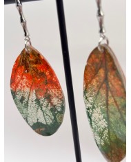 EDICIÓN "TRANSPARENCIA" PENDIENTES DE HOJA NATURAL