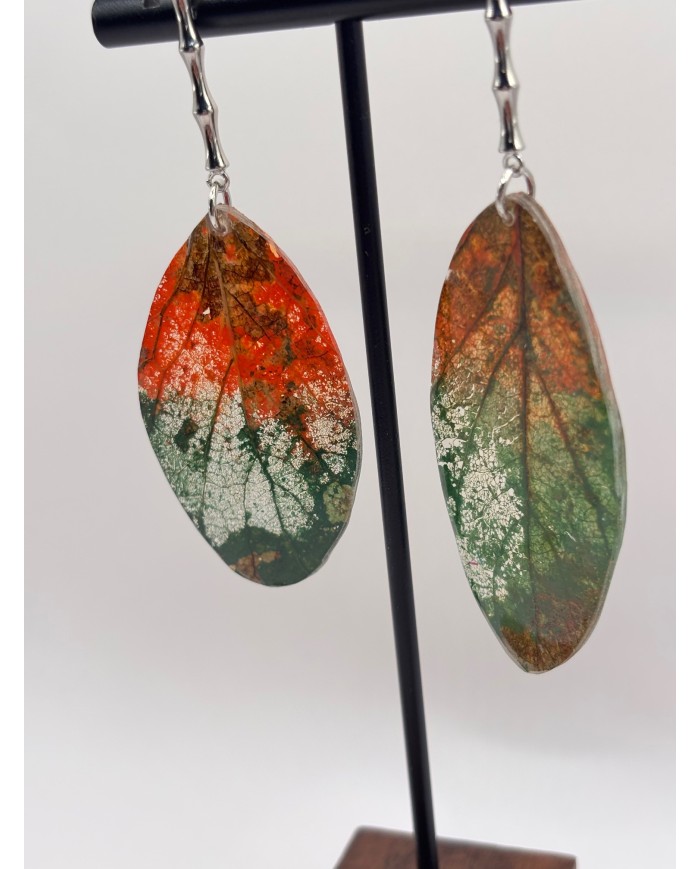 EDICIÓN "TRANSPARENCIA" PENDIENTES DE HOJA NATURAL