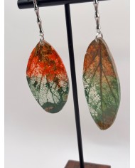 EDICIÓN "TRANSPARENCIA" PENDIENTES DE HOJA NATURAL