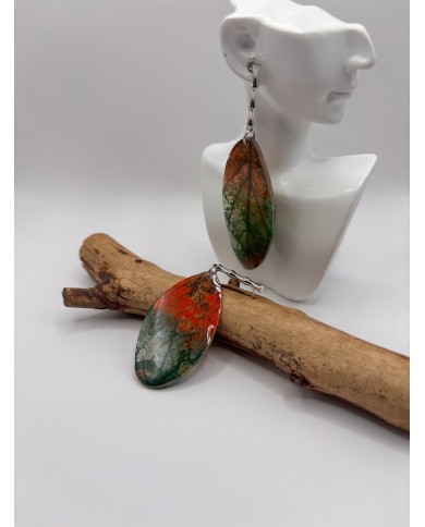 EDICIÓN "TRANSPARENCIA" PENDIENTES DE HOJA NATURAL