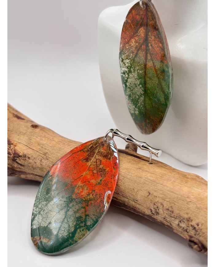 EDICIÓN "TRANSPARENCIA" PENDIENTES DE HOJA NATURAL