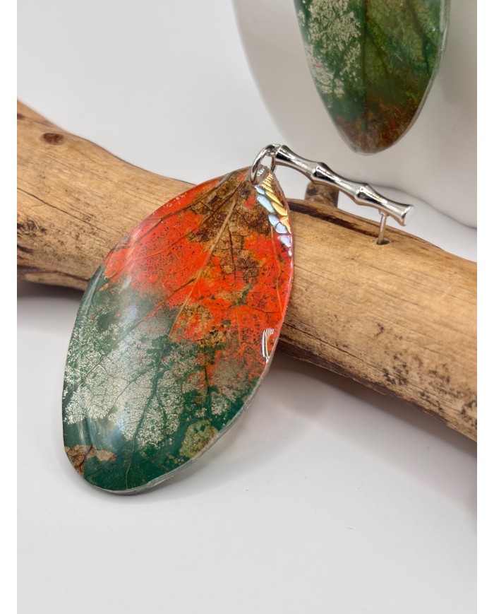 EDICIÓN "TRANSPARENCIA" PENDIENTES DE HOJA NATURAL
