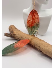EDICIÓN "TRANSPARENCIA" PENDIENTES DE HOJA NATURAL