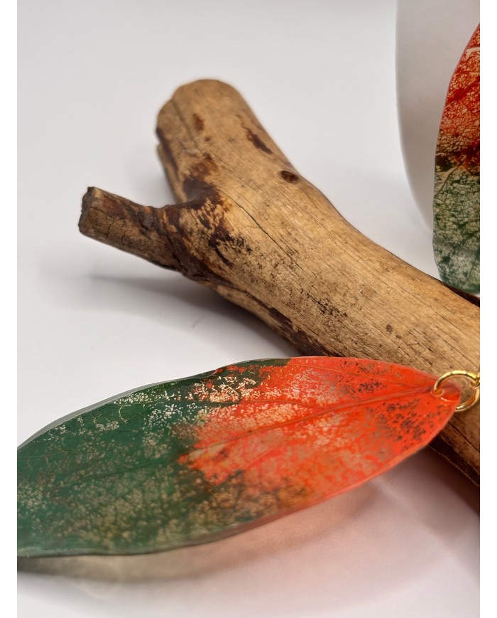 EDICIÓN "TRANSPARENCIA" PENDIENTES DE HOJA NATURAL