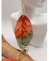 EDICIÓN "TRANSPARENCIA" PENDIENTES DE HOJA NATURAL