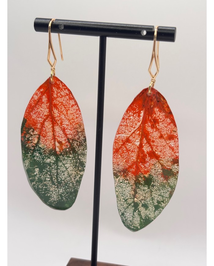 EDICIÓN "TRANSPARENCIA" PENDIENTES DE HOJA NATURAL