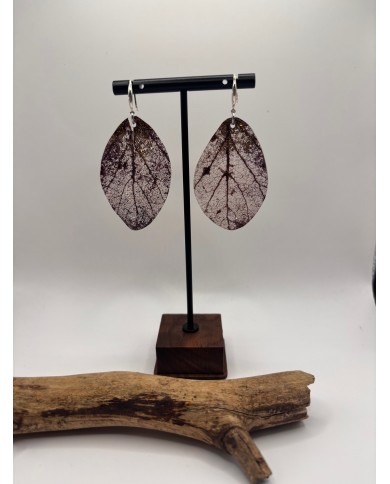 EDICIÓN "TRANSPARENCIA" PENDIENTES DE HOJA NATURAL