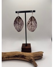 EDICIÓN "TRANSPARENCIA" PENDIENTES DE HOJA NATURAL