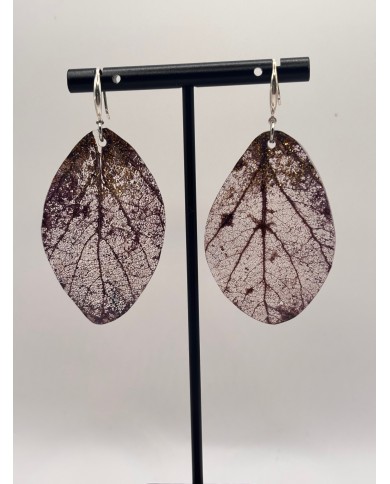 EDICIÓN "TRANSPARENCIA" PENDIENTES DE HOJA NATURAL