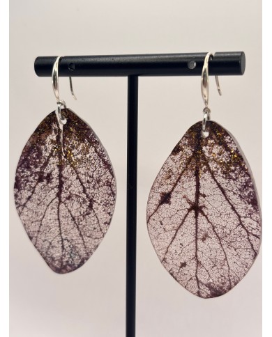 EDICIÓN "TRANSPARENCIA" PENDIENTES DE HOJA NATURAL