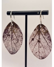 EDICIÓN "TRANSPARENCIA" PENDIENTES DE HOJA NATURAL