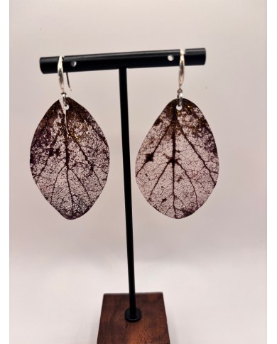 EDICIÓN "TRANSPARENCIA" PENDIENTES DE HOJA NATURAL