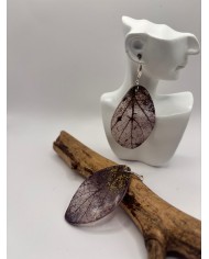 EDICIÓN "TRANSPARENCIA" PENDIENTES DE HOJA NATURAL