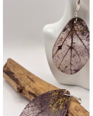 EDICIÓN "TRANSPARENCIA" PENDIENTES DE HOJA NATURAL