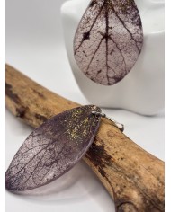 EDICIÓN "TRANSPARENCIA" PENDIENTES DE HOJA NATURAL