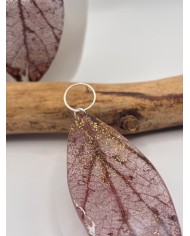EDICIÓN "TRANSPARENCIA" PENDIENTES ARTESANOS DE HOJA NATURAL