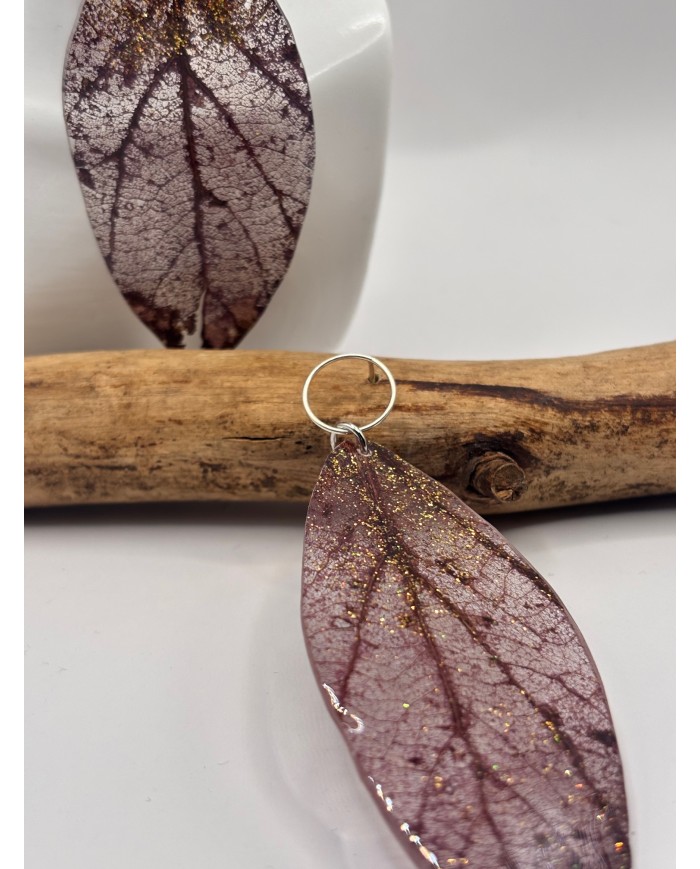 EDICIÓN "TRANSPARENCIA" PENDIENTES ARTESANOS DE HOJA NATURAL