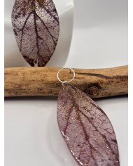 EDICIÓN "TRANSPARENCIA" PENDIENTES ARTESANOS DE HOJA NATURAL