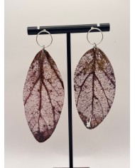 EDICIÓN "TRANSPARENCIA" PENDIENTES DE HOJA NATURAL