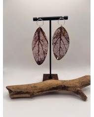 EDICIÓN "TRANSPARENCIA" PENDIENTES ARTESANOS DE HOJA NATURAL