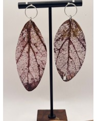 EDICIÓN "TRANSPARENCIA" PENDIENTES ARTESANOS DE HOJA NATURAL