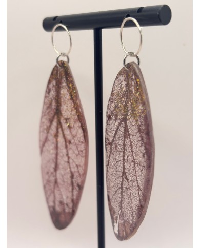 EDICIÓN "TRANSPARENCIA" PENDIENTES ARTESANOS DE HOJA NATURAL