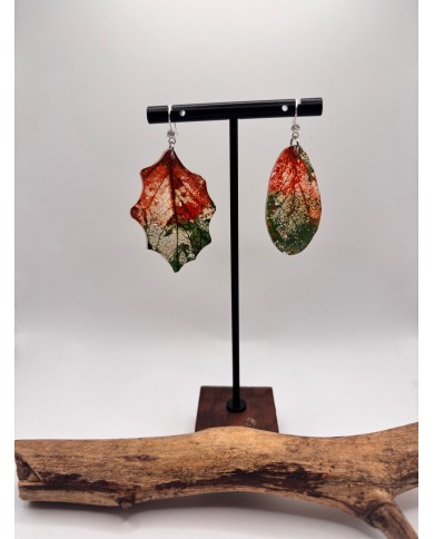 EDICIÓN "TRANSPARENCIA" PENDIENTES ARTESANOS DE HOJA NATURAL