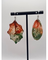 EDICIÓN "TRANSPARENCIA" PENDIENTES ARTESANOS DE HOJA NATURAL