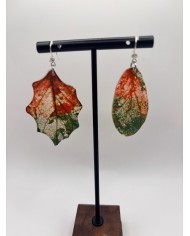 EDICIÓN "TRANSPARENCIA" PENDIENTES ARTESANOS DE HOJA NATURAL