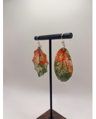 EDICIÓN "TRANSPARENCIA" PENDIENTES ARTESANOS DE HOJA NATURAL