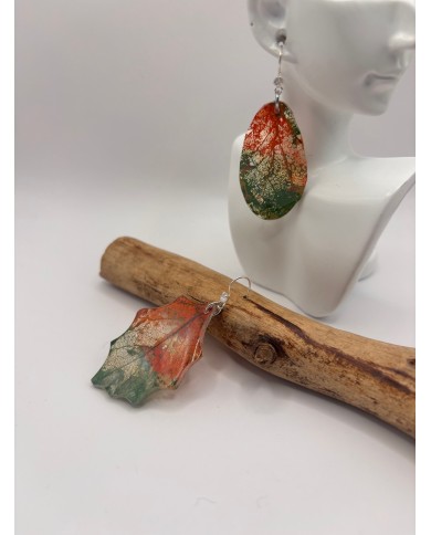 EDICIÓN "TRANSPARENCIA" PENDIENTES ARTESANOS DE HOJA NATURAL