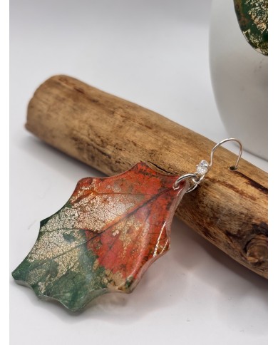 EDICIÓN "TRANSPARENCIA" PENDIENTES ARTESANOS DE HOJA NATURAL