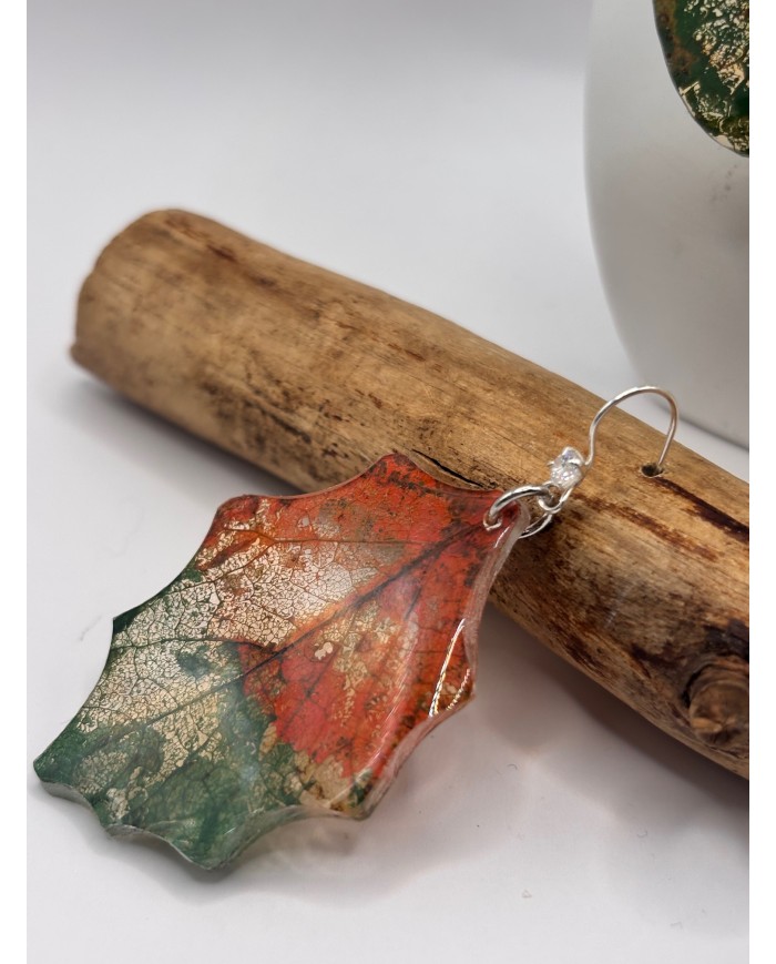 EDICIÓN "TRANSPARENCIA" PENDIENTES ARTESANOS DE HOJA NATURAL