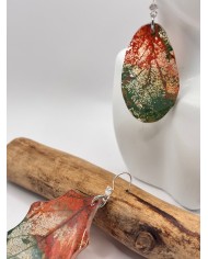 EDICIÓN "TRANSPARENCIA" PENDIENTES ARTESANOS DE HOJA NATURAL
