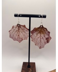 EDICIÓN "TRANSPARENCIA" PENDIENTES ARTESANOS DE HOJA NATURAL