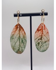 EDICIÓN "TRANSPARENCIA" PENDIENTES ARTESANOS DE HOJA NATURAL