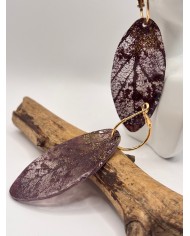 EDICIÓN "TRANSPARENCIA" PENDIENTES ARTESANOS DE HOJA NATURAL