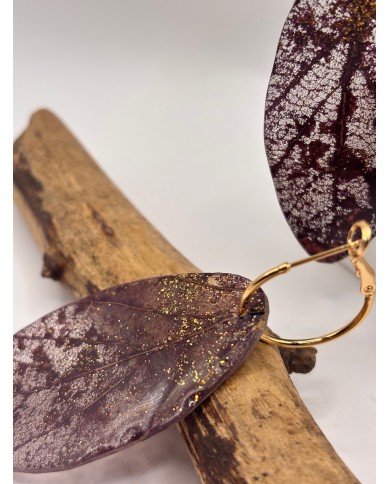 EDICIÓN "TRANSPARENCIA" PENDIENTES ARTESANOS DE HOJA NATURAL