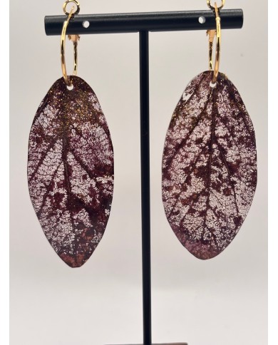 EDICIÓN "TRANSPARENCIA" PENDIENTES ARTESANOS DE HOJA NATURAL