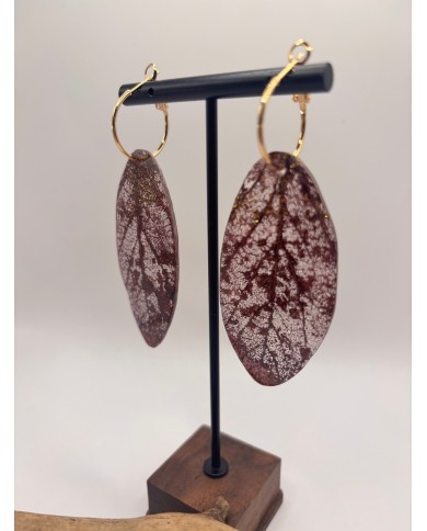 EDICIÓN "TRANSPARENCIA" PENDIENTES ARTESANOS DE HOJA NATURAL