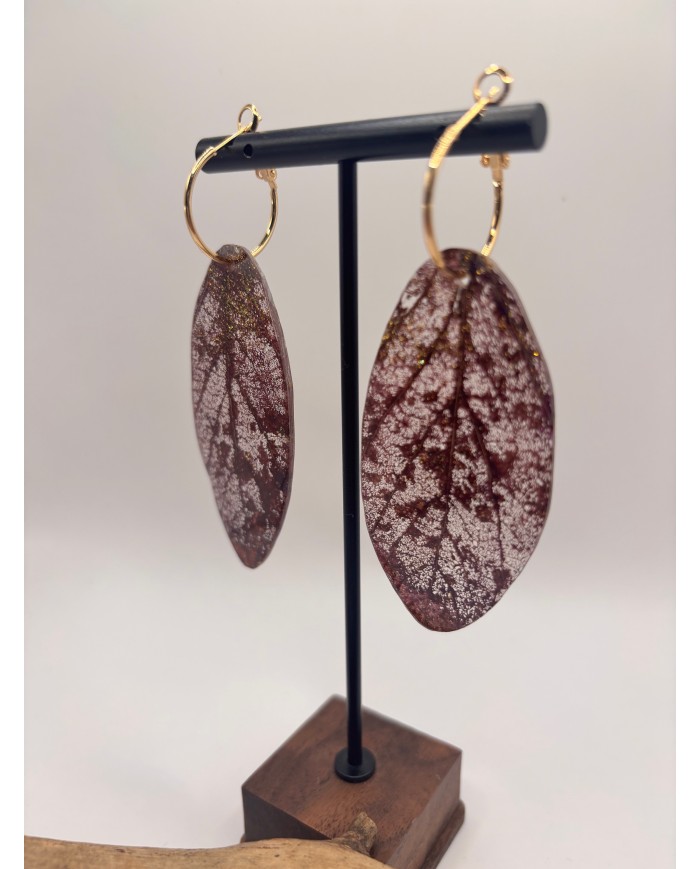 EDICIÓN "TRANSPARENCIA" PENDIENTES ARTESANOS DE HOJA NATURAL