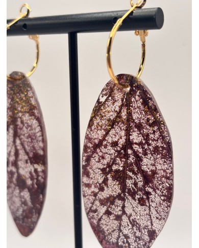 EDICIÓN "TRANSPARENCIA" PENDIENTES ARTESANOS DE HOJA NATURAL