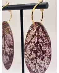 EDICIÓN "TRANSPARENCIA" PENDIENTES ARTESANOS DE HOJA NATURAL