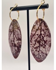 EDICIÓN "TRANSPARENCIA" PENDIENTES ARTESANOS DE HOJA NATURAL