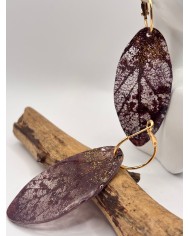 EDICIÓN "TRANSPARENCIA" PENDIENTES ARTESANOS DE HOJA NATURAL