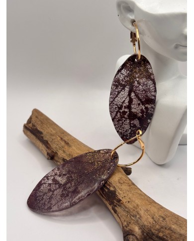 EDICIÓN "TRANSPARENCIA" PENDIENTES ARTESANOS DE HOJA NATURAL