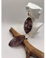 EDICIÓN "TRANSPARENCIA" PENDIENTES ARTESANOS DE HOJA NATURAL