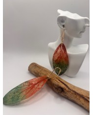 EDICIÓN "TRANSPARENCIA" PENDIENTES ARTESANOS DE HOJA  NATURAL