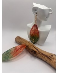 EDICIÓN "TRANSPARENCIA" PENDIENTES ARTESANOS DE HOJA  NATURAL